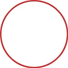Amila Στεφάνι Ρυθμικής με Διάμετρο 76cm Κόκκινο