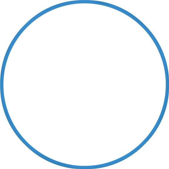 Amila Στεφάνι Ρυθμικής με Διάμετρο 80cm Μπλε