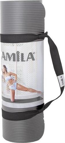 Amila Στρώμα Γυμναστικής Yoga-Pilates Γκρι 183x63x1.5cm 81730