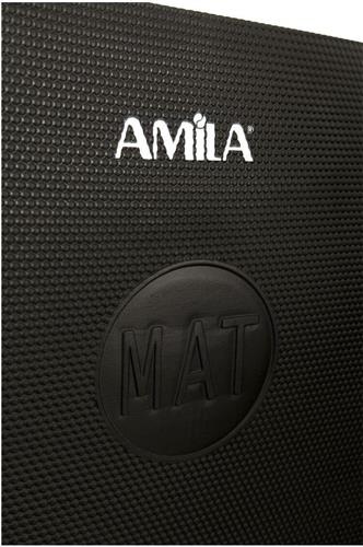 Amila Στρώμα Γυμναστικής Yoga-Pilates Μαύρο με Κρίκους 100x60x1.5cm 81749