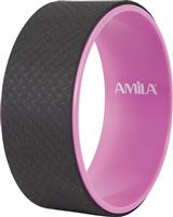 Amila Τροχός Yoga Μαύρος με Διάμετρο 33cm