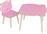 ArteLibre Amahle Σετ Παιδικό Τραπέζι με Καρέκλες από Ξύλο Ροζ 14870187