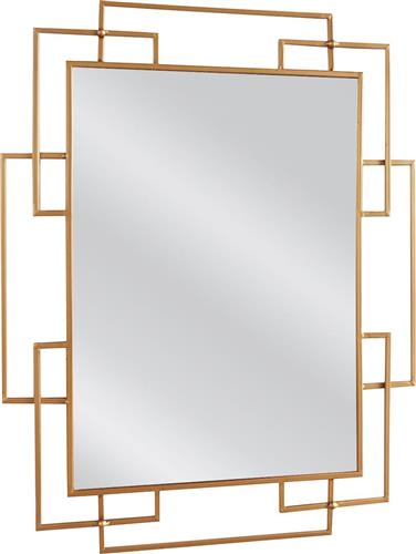ArteLibre Arroch Καθρέπτης Τοίχου με Χρυσό Μεταλλικό Πλαίσιο 90x70cm
