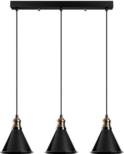 ArteLibre Ashwina Μοντέρνο Κρεμαστό Φωτιστικό Τρίφωτο Ράγα σε Μαύρο Χρώμα 14301029