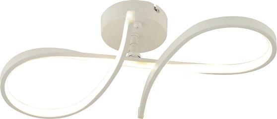 ArteLibre Auriga Μεταλλική Πλαφονιέρα Οροφής με Ενσωματωμένο LED σε Λευκό χρώμα 52cm 14780174