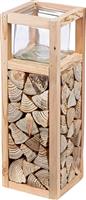 ArteLibre Catasta Κηροπήγιο Γυάλινο σε Καφέ Χρώμα 14x14x40cm 05161068