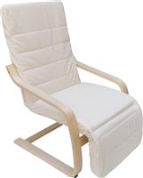 ArteLibre Celosia Πολυθρόνα με Υποπόδιο Λευκό 67x63x123cm 14350008