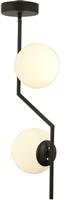 ArteLibre Deu Μοντέρνο Κρεμαστό Φωτιστικό Δίφωτο Μπάλα με Ντουί E27 Μαύρο 14780106