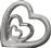ArteLibre Διακοσμητική Καρδιά Πορσελάνης Υλικό 3x15x13cm 05160152
