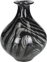 ArteLibre Διακοσμητικό Βάζο Γυάλινο Kal Μαύρο 18.5x18.5x23.5cm 05150086