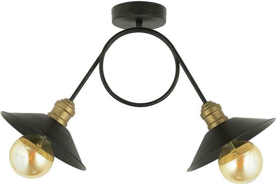 ArteLibre Dom Μοντέρνο Κρεμαστό Φωτιστικό Δίφωτο με Ντουί E27 Μαύρο 14780129