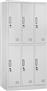 ArteLibre Earnil Φοριαμός Μεταλλικός Γαλβανιζέ με 6 Ντουλάπια Ανοιχτό Γκρι 90x45x185cm