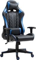 ArteLibre Ennis Καρέκλα Gaming Δερματίνης με Ρυθμιζόμενα Μπράτσα Μπλε/Μαύρο 70x55x122-131cm