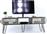 ArteLibre Έπιπλο Τηλεόρασης Illia Maxi No 5 Ξύλινο Μεταλλικό Καρυδί-Μαύρο Μ151xΠ30xΥ48cm