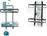ArteLibre Επιτοίχια Ραφιέρα Μπάνιου Μεταλλική με 2 Ράφια 26x11x38cm 06510346