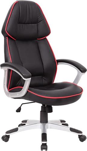 ArteLibre Ερύθεια Υφασμάτινη Καρέκλα Gaming Μαύρη