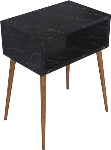 ArteLibre Ganiru Κομοδίνο Ξύλινο Μαύρο 45x30x60cm 14870129