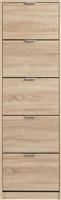 ArteLibre Gyda Ξύλινη Παπουτσοθήκη με 5 Ράφια Μπεζ 60x20x182.5cm 46593587