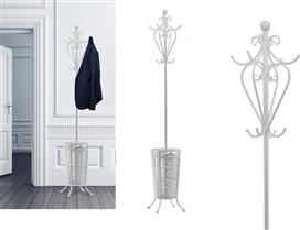 ArteLibre Καλόγερος Μεταλλικός Λευκός 28x28x185cm 06512728