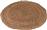 ArteLibre Καλοκαιρινό Χαλί Στρογγυλό Ψάθινο Καφέ με Διάμετρο 80cm 06350372