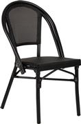 ArteLibre Καρέκλα Εξωτερικού Χώρου Αλουμινίου Dalila Μαύρη 50x56x86cm 14840055