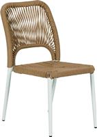 ArteLibre Καρέκλα Εξωτερικού Χώρου Αλουμινίου Tinkisso Φυσικό-Λευκό 45x63x82cm 14840019