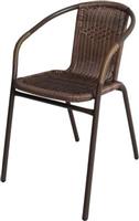 ArteLibre Καρέκλα Εξωτερικού Χώρου Μεταλλική Mercury Καφέ 54x61x73cm