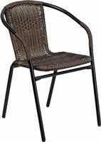 ArteLibre Καρέκλα Εξωτερικού Χώρου Μεταλλική Mercury Καφέ-Μαύρη 54x61x73cm