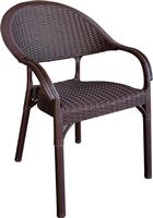ArteLibre Καρέκλα Εξωτερικού Χώρου Πολυπροπυλενίου Eco Καφέ 59x55x84cm 14720029