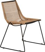 ArteLibre Καρέκλα Εξωτερικού Χώρου Rattan Derna Φυσικό-Μαύρο 57x59x80cm 14840023