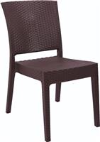 ArteLibre Καρέκλα Εξωτερικού Χώρου Rattan Καφέ 47x55x87cm