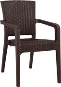 ArteLibre Καρέκλα Εξωτερικού Χώρου Rattan Καφέ 58x55x87cm