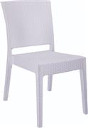 ArteLibre Καρέκλα Εξωτερικού Χώρου Rattan Λευκή 47x55x87cm