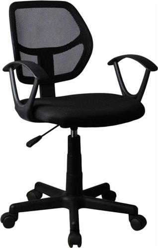 ArteLibre Καρέκλα Γραφείου με Μπράτσα Αύρα Μαύρη 14230011