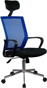 ArteLibre Καρέκλα Γραφείου με Μπράτσα Φοίβη Μαύρη-Μπλε