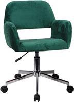 ArteLibre Καρέκλα Γραφείου με Μπράτσα Kloi Πράσινη Βελούδο