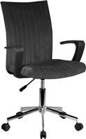 ArteLibre Καρέκλα Γραφείου με Μπράτσα Roxy Μαύρη Βελούδο