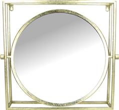 ArteLibre Καθρέπτης Τοίχου με Μπεζ Μεταλλικό Πλαίσιο 45.5x45.5cm 05151556