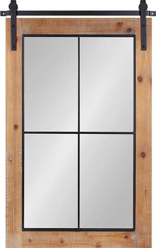 ArteLibre Καθρέπτης Τοίχου με Καφέ Ξύλινο Πλαίσιο 93x56cm