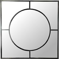 ArteLibre Καθρέπτης Τοίχου με Μαύρο Μεταλλικό Πλαίσιο 77x77cm 05152316