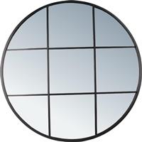 ArteLibre Καθρέπτης Τοίχου με Μαύρο Μεταλλικό Πλαίσιο 90x90cm 05153529