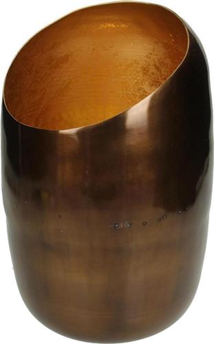 ArteLibre Κηροπήγιο Αλουμινίου σε Καφέ Χρώμα 17x17x27cm 05153891