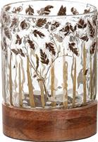ArteLibre Κηροπήγιο Γυάλινο σε Καφέ Χρώμα 13.5cm 05160585