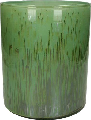 ArteLibre Κηροπήγιο Γυάλινο σε Πράσινο Χρώμα 19x19x23cm 05152849