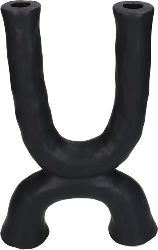 ArteLibre Κηροπήγιο Κεραμικό σε Μαύρο Χρώμα 20.5x6.5x31cm 05154000