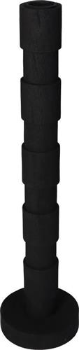 ArteLibre Κηροπήγιο Πολυρητίνης σε Μαύρο Χρώμα 8.8x8.8x36.5cm 05154036