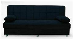 ArteLibre Laura ΙΙ Τριθέσιος Καναπές Κρεβάτι με Αποθηκευτικό Χώρο Μαύρος 190x75x80cm