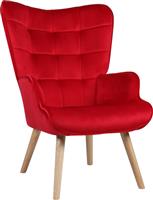 ArteLibre Marion Πολυθρόνα Βελούδινη σε Κόκκινο Χρώμα 69x73x96cm