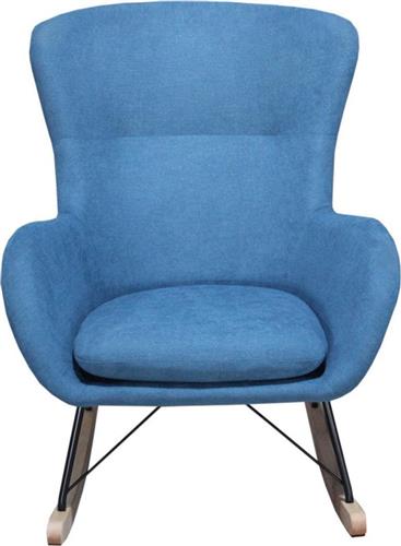 ArteLibre Melvin Κουνιστή Πολυθρόνα σε Μπλε Χρώμα 77x106x95cm 14480005