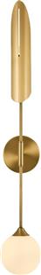 ArteLibre Mocho Μοντέρνο Φωτιστικό Τοίχου με Ντουί G9 σε Χρυσό Χρώμα Πλάτους 80cm 14830004